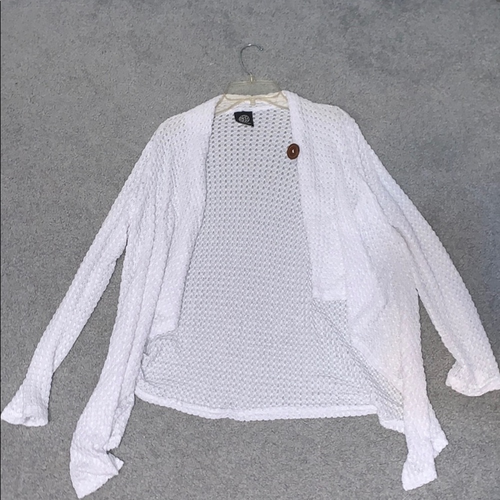 White cardigan